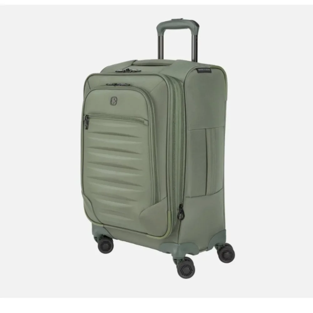 SWISSGEAR Opulence 21 Inch Expandable Spinner Carry On Luggage Green